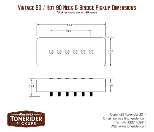 Tonerider Vintage 90 Pickups