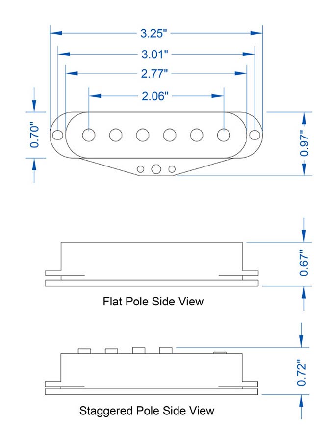 Lollar single coil Stratocaster pickup