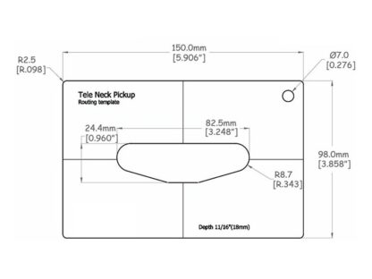 Frässchablone (Routing Template) für Telecaster Neck Pickup | Reverb.ch