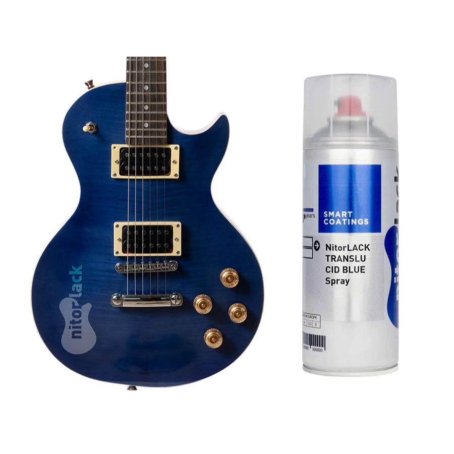 N250006160 NitorLACK nitrocellulose paint translucent blue - 400ml Spraydose