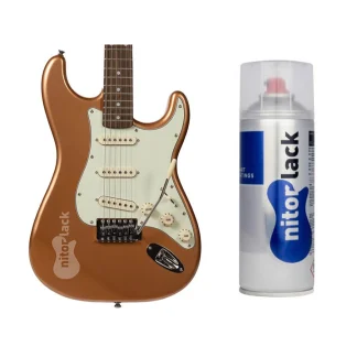 N250797160 NitorLACK nitrocellulose paint firemist gold - 400ml Spraydose