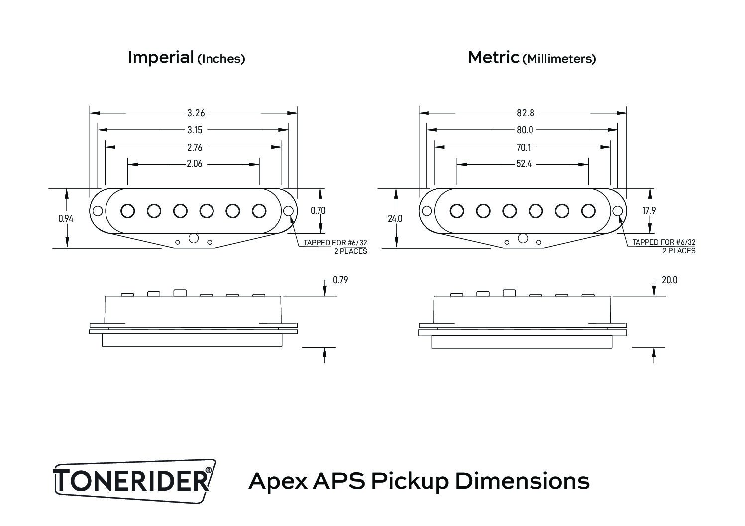 Tonerider "Apex Classic" Pickups (Noiseless) – Bild 2